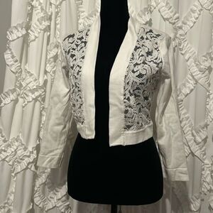 Calvin Klein open front lace cardigan small   B